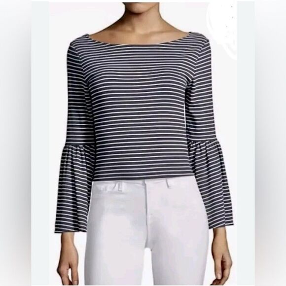 FRAME Denim blouse with bell Sleeve NWT  XS - Picture 1 of 8